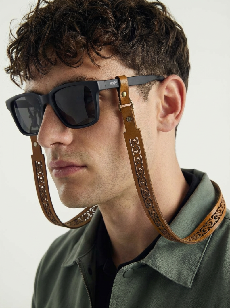 ند عینک مردانه زنانه چرم با طراحی خاص