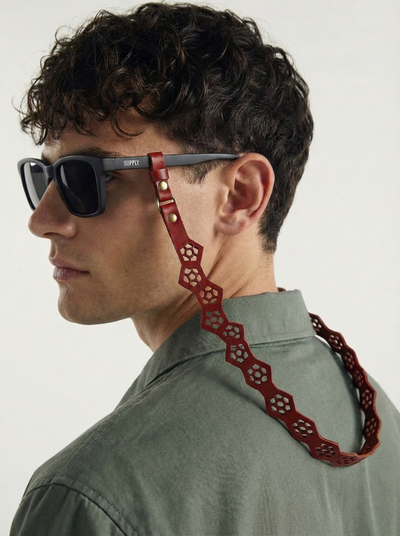 بند عینک مردانه زنانه چرم با طراحی خاص