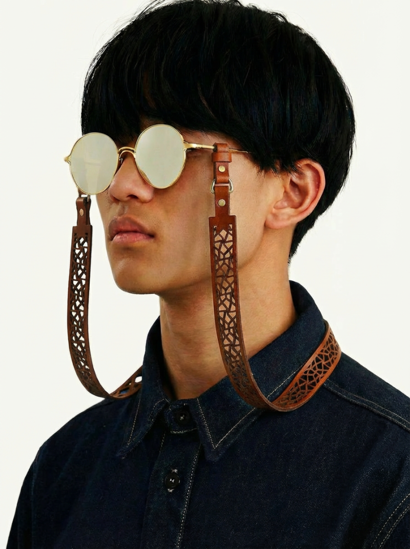 بند عینک مردانه زنانه چرم با طراحی خاص